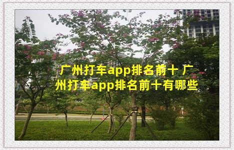 广州打车app排名前十 广州打车app排名前十有哪些